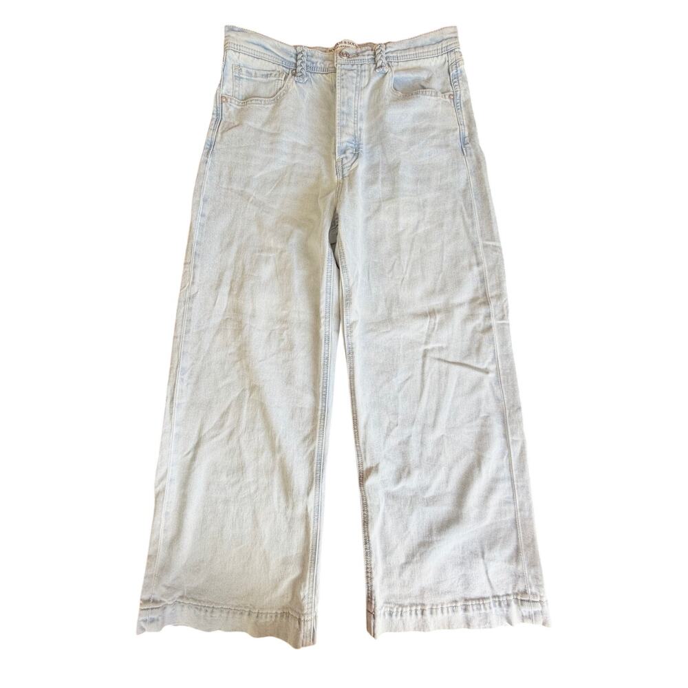 Scotch & Soda Jeans Womens 29 Light Wash Wide Leg Capri Denim Amsterdam NWOT